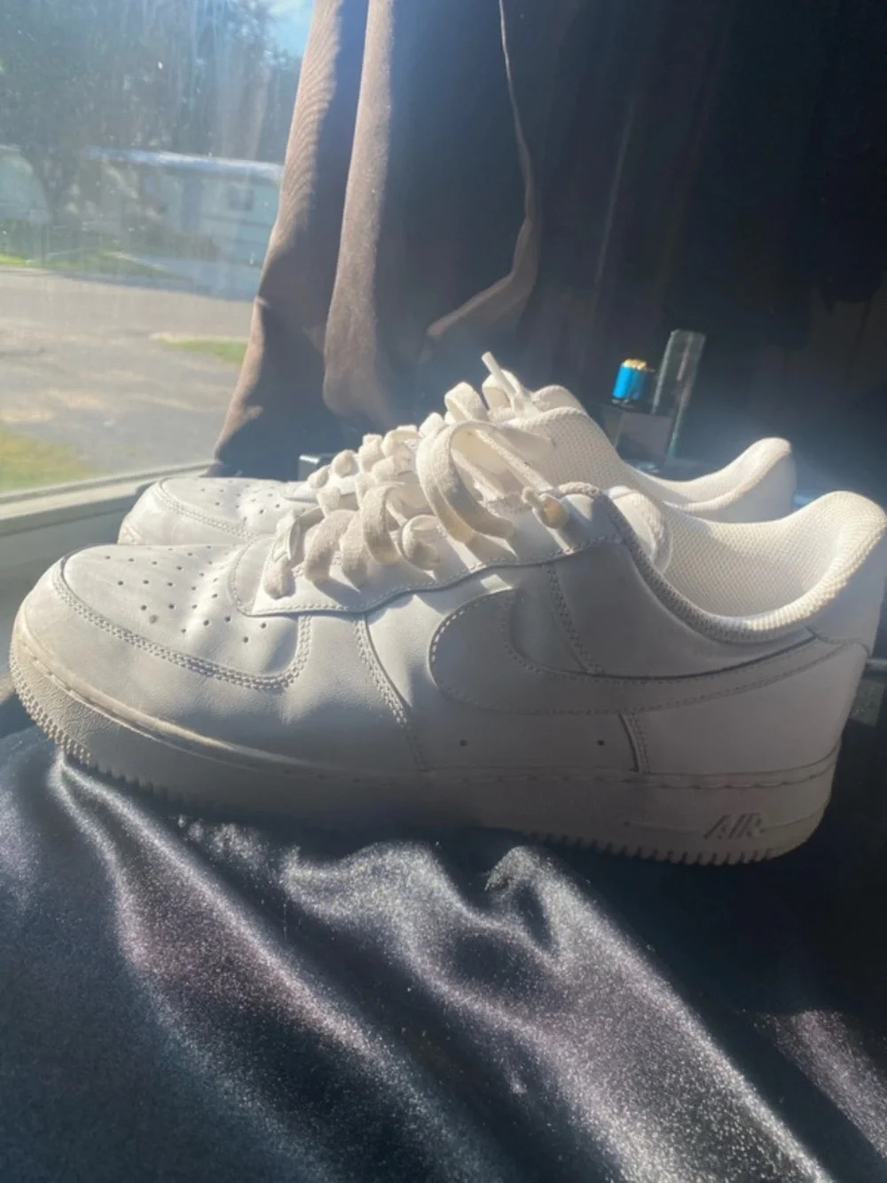 Nike White Leather Low-Top Sneakers